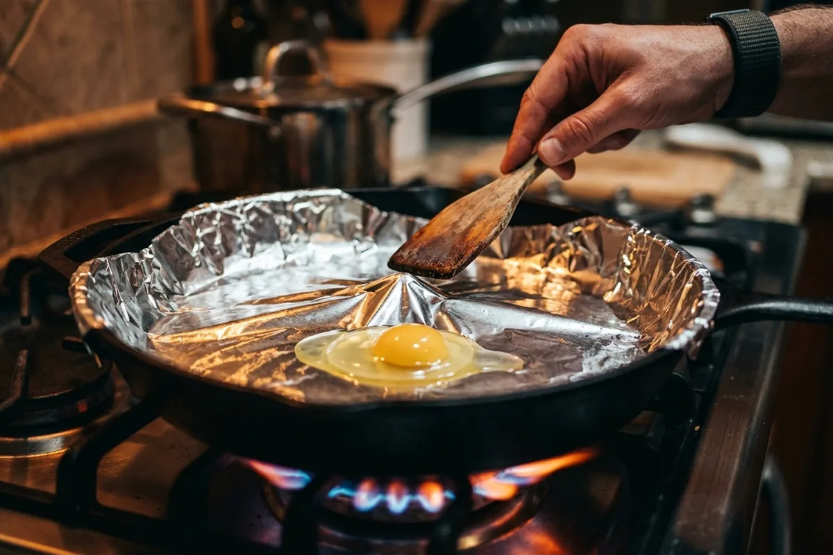 Metti un foglio di carta stagnola nella padella: il risultato ti sorprenderà