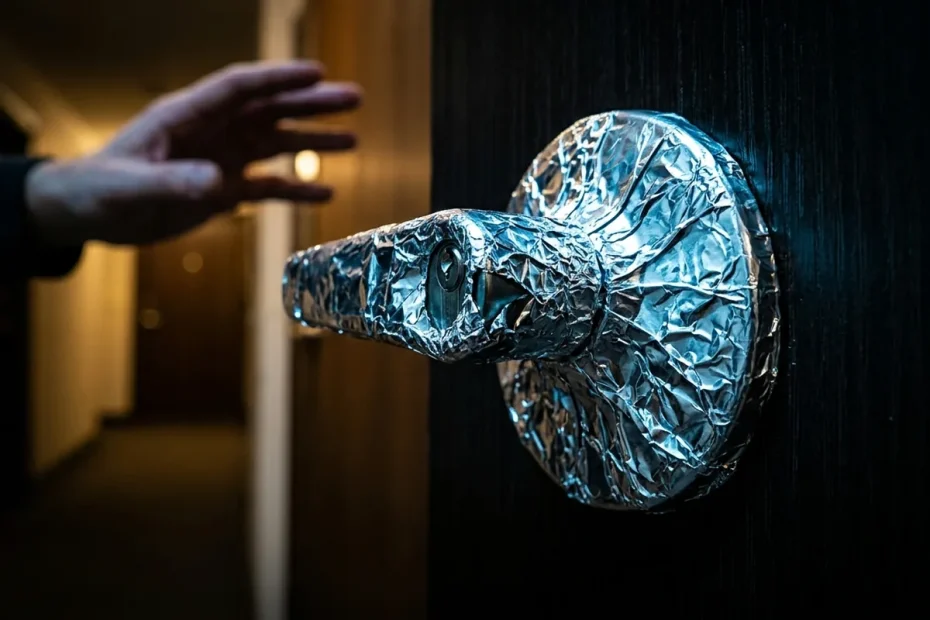 Sicurezza in casa più efficace: il semplice trucco del foglio di alluminio sulla porta