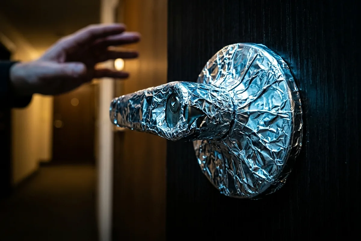 Sicurezza in casa più efficace: il semplice trucco del foglio di alluminio sulla porta